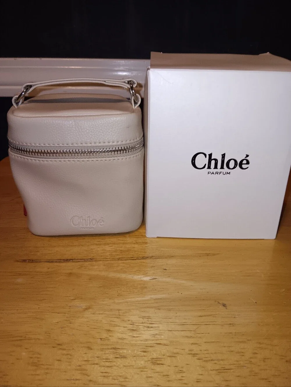 Chloe Parfums Small Leather Makeup Bag